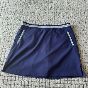 Lady Hagson Women's Navy Tennis Active Skirt Size 10 Polyester/Spandex Pockets &